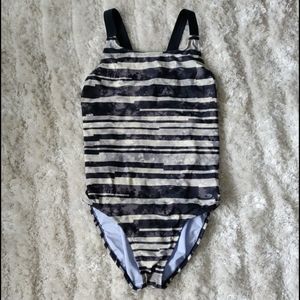 EUC Striped one piece swimsuit